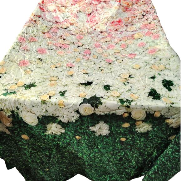 Floral Photography Backdrop – Blossom Flower Wall with Grass Base, 5'W x 6.6'H - Picture 6 of 6